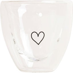 Eulenschnitt Doppelwandiges Herzglas Herz - 100 ml