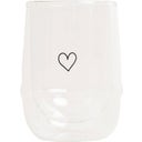 Doppelwandiges Glas Herz, 200 ml