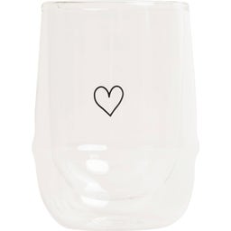 Eulenschnitt Doppelwandiges Glas Herz - 200 ml
