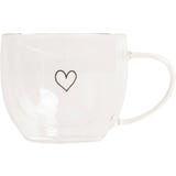 Eulenschnitt Double-walled Glass Cup - Heart, 250 ml