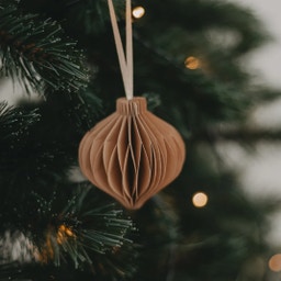 Eulenschnitt Paper Pendants - Set of 3, 7 cm - brown