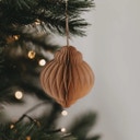 Eulenschnitt Paper Pendants - Set of 3, 10 cm - brown