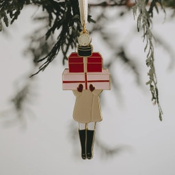 Eulenschnitt Baumschmuck Weihnachtsmädchen