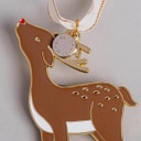 Eulenschnitt Baumschmuck Reh