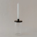 Eulenschnitt Kerzenhalter schwarz für Vorratsglas
