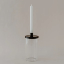 Eulenschnitt Kerzenhalter schwarz für Vorratsglas