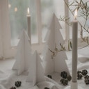 Eulenschnitt Dennenbomen - Set van 3 - Wit