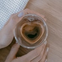 Eulenschnitt Doppelwandiges Herzglas Herz