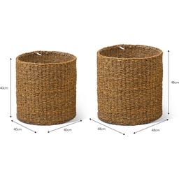 Garden Trading Cache-Pots « Brading » - Lot de 2 - 1 kit