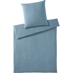 elegante Bettwäsche-Set Musselin Smooth Rauchblau