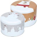 Gebäckdosen Set Weihnachtstiere groß & rund