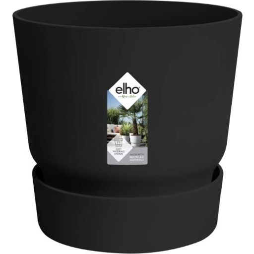 elho greenville round, 40 cm - vivace nero