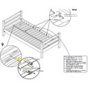 Pezzi di Ricambio, 4531-0024 Nastro di collegamento (ricambio rete a doghe Flexa) per White e Classic