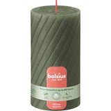 bolsius Stumpenkerze Rustik Geriffelt 13/6,8cm