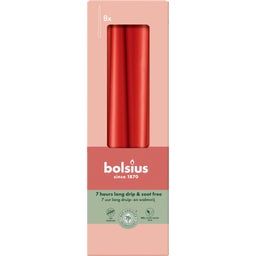bolsius Essentials Spitzkerzen (8 Stk.) - Zartes Rot