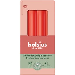 bolsius Essentials Stabkerzen (8 Stk.) - Zartes Rot
