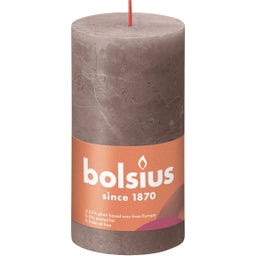 bolsius Rustikkerze 13/6,8cm - Rustikales Taupe