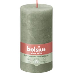 bolsius Rustieke Stompkaars - 13/6,8cm - Frisse olijf