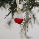 Eulenschnitt Baumschmuck - Weinglas