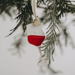 Eulenschnitt Baumschmuck - Weinglas