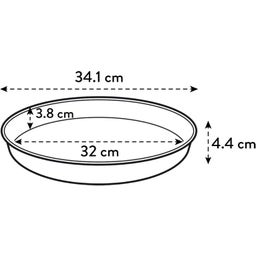 elho loft urban saucer round 34 - ocra