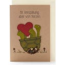 Tarjeta de Felicitación con Flores - “Tarde, pero de Corazón” - 1 ud.