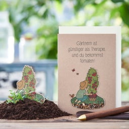 Grußkarte mit Saatstecker