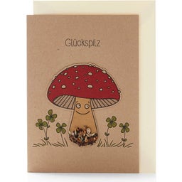 Biglietto d'Auguri con Carta Semi - Glückspilz - 1 pz.
