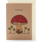 Biglietto d'Auguri con Carta Semi - Glückspilz