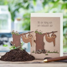 Grußkarte mit Saatstecker