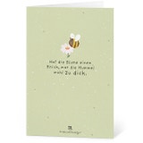 Seed Paper Greeting Card - Hat die Blumen einen Knick, war die Hummel wohl zu dick