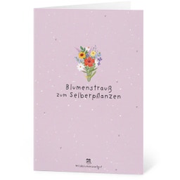 Biglietto d'Auguri con Carta Semi - Blumenstrauß