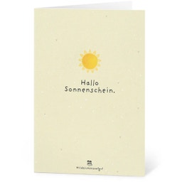 Grußkarten aus Saatpapier - Hallo Sonnenschein