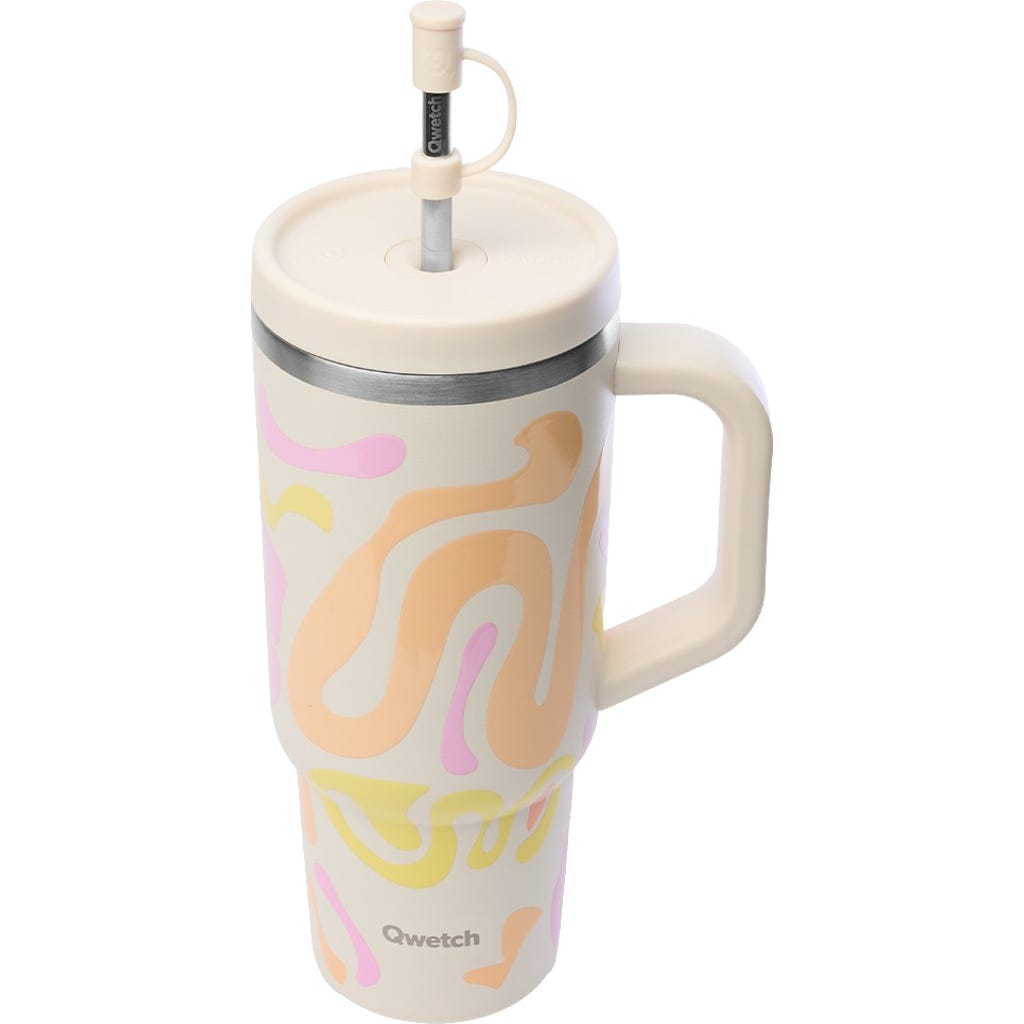 Qwetch Insulated Travel Cup Inox - Waves - 900 ml - Interismo Online ...