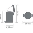 Pedalsoptunna Newicon 3 L med Plastinsats