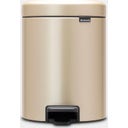 Poubelle à Pédale Newicon 5L avec Seau Intérieur Plastique, Champagne