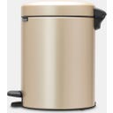 Newicon Lábbal nyitható szemetes műanyag betéttel - 5l - Champagne