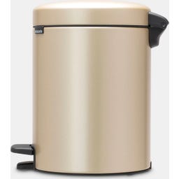 Newicon Lábbal nyitható szemetes műanyag betéttel - 5l - Champagne