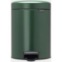 NewIcon - Pattumiera a Pedale 5 L con Inserto in Plastica - Pine Green