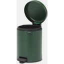 NewIcon - Pattumiera a Pedale 5 L con Inserto in Plastica - Pine Green