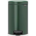 NewIcon - Pattumiera a Pedale 12 L con Inserto in Plastica - Pine Green