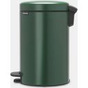 NewIcon - Pattumiera a Pedale 12 L con Inserto in Plastica - Pine Green