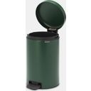 NewIcon - Pattumiera a Pedale 12 L con Inserto in Plastica - Pine Green