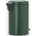 NewIcon - Pattumiera a Pedale 12 L con Inserto in Plastica - Pine Green