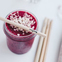 Bambaw Bamboo Straws with Cotton Pouch - 6 pcs. / 14 cm, 6 pcs. / 22 cm