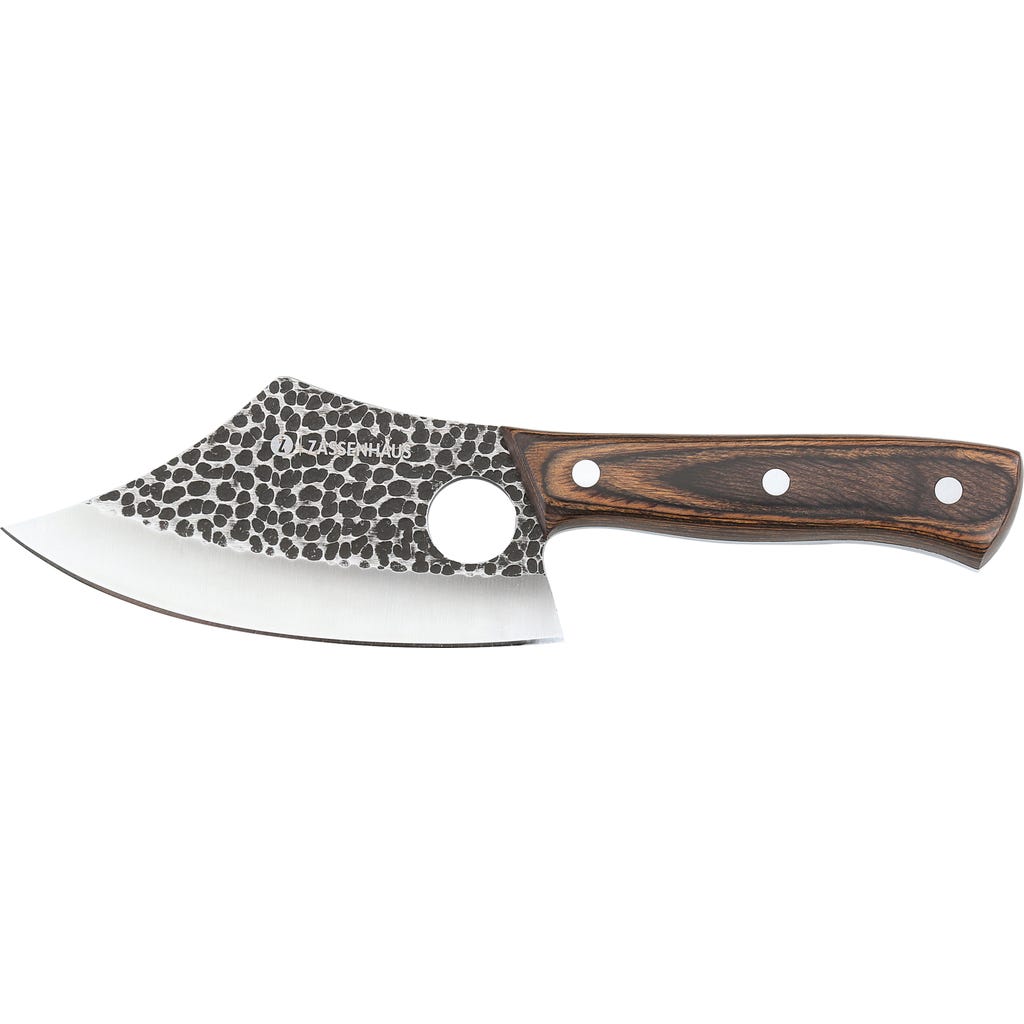 Ehuihuan 2-in-1 Coltello Fisso All'Aperto, Coltello Lama Fissa 18,5 cm, Coltello Tasca Manico in Legno, Resistente alla Corrosione per Campeggio, Escursionismo, All'aperto