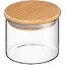 Bocal en Verre avec Couvercle en Bois, 350 ml