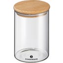 Contenitore in Vetro con Coperchio in Legno - 850 ml