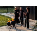 höfats MOON 45 Fire Bowl with High Base - All Black