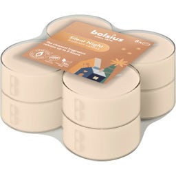 bolsius True Glow Duft-Teelichter Silent Night - Maxilichter 8h / 8er Pack